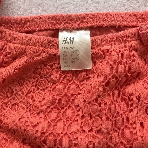 H&M Kids Romper Orange Floral 18-24M Girl​ - Picture 5 of 8